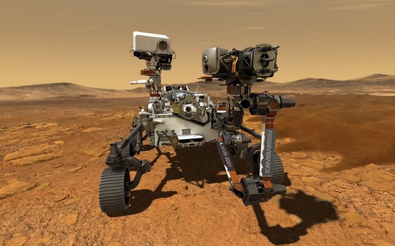 “毅力”號火星車大小相當於一輛小汽車。（圖源：NASA）