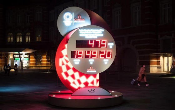 東京街頭的奧運會倒計時牌重新啟動計時。（圖源：互聯網）