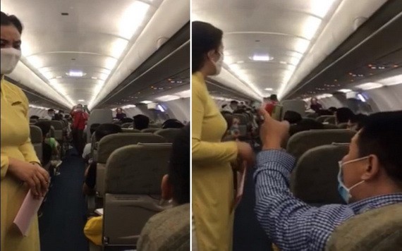 一名男乘客謾罵乘務員並與周邊乘客開始大聲爭吵起來。（圖源：楊玉）