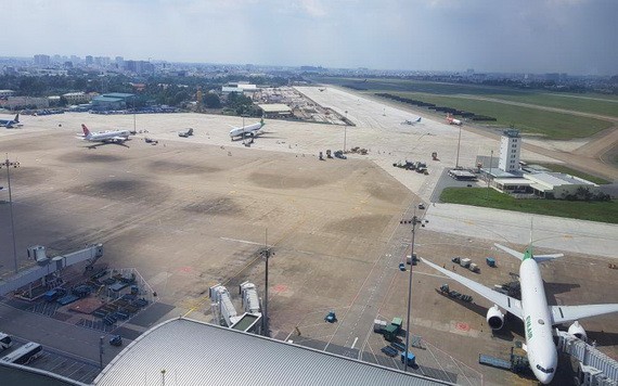 圖為新山一機場停機坪一瞥。