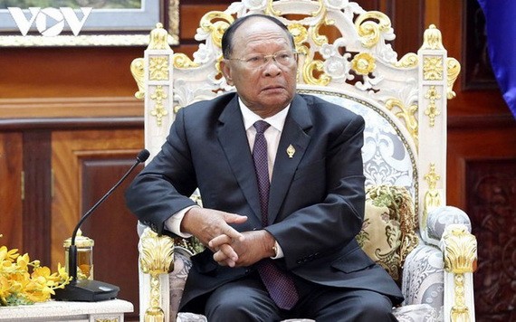 柬埔寨王國國會主席韓桑林。（圖源：VOV）
