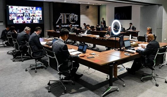 亞洲足協常務委員會舉行線上會議。（圖源：互聯網）