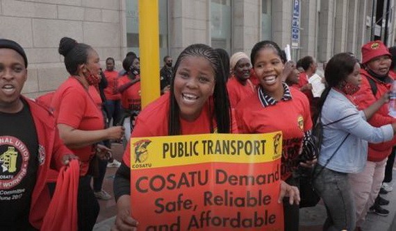 隸屬於南非總工會(COSATU)的南非警察工會(POPCRU)宣佈為了確保遊行期間社會秩序，警察工會不參與此次全國大遊行。（圖源：互聯網）