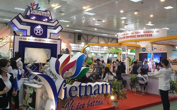 越南國際旅遊展銷會一隅。（圖源：越通社）
