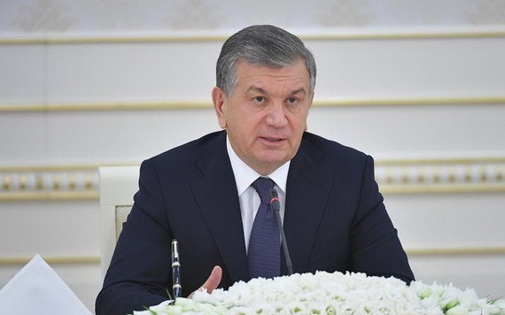 烏茲別克斯坦總統米爾濟約耶夫。（圖源：哈通社）