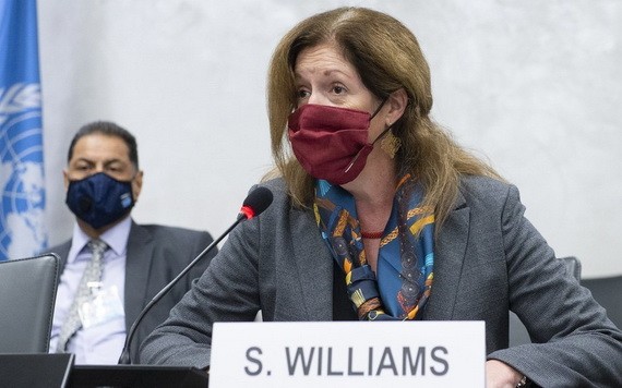 聯合國秘書長利比亞問題代理特別代表斯蒂芬妮‧威廉姆斯通過視頻會議宣佈這一委員會工作啟動。（圖源：聯合國）