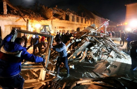 克羅地亞6.4級地震，造成 7人死亡，至少20人受傷。（圖源：路透社）