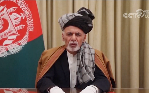 阿富汗總統加尼。（圖源：CCTV視頻截圖）