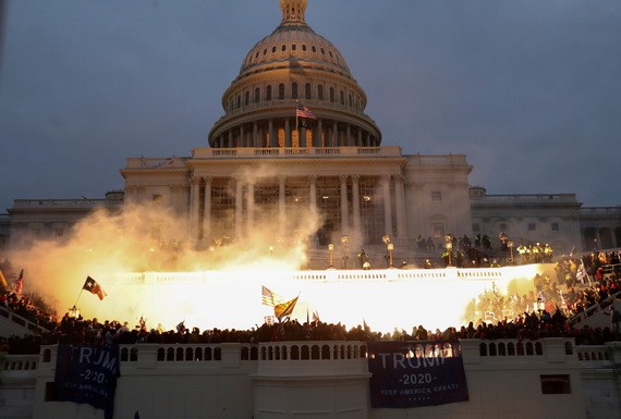 當地時間1月6日，美國國會大廈發生騷亂事件。（圖源：Getty Images）