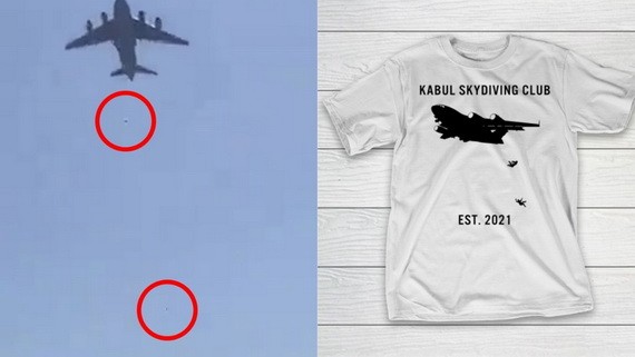 阿富汗人墜機遇難畫面被印成 T 恤