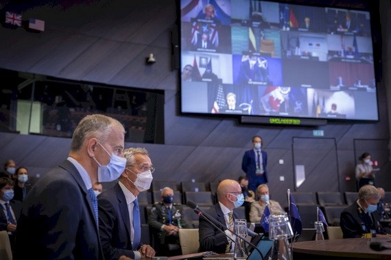 北約20日以視訊方式舉行外長特別會議，會商阿富汗情勢。 （圖源：NATO）