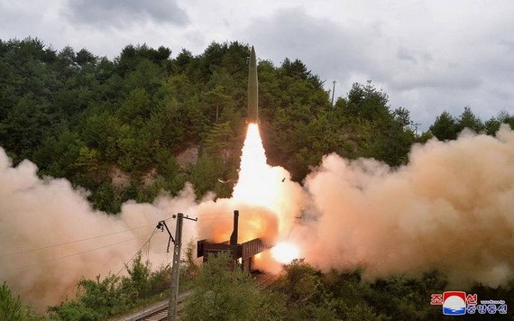 朝鮮「鐵路機動飛彈團」9月15日朝日本海發射兩枚彈道飛彈。（圖源：朝中社）