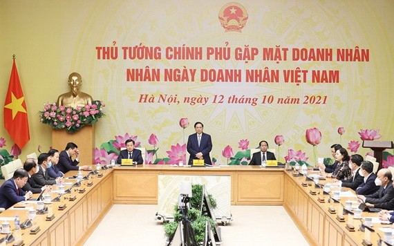 政府總理范明政與各企業家會晤。