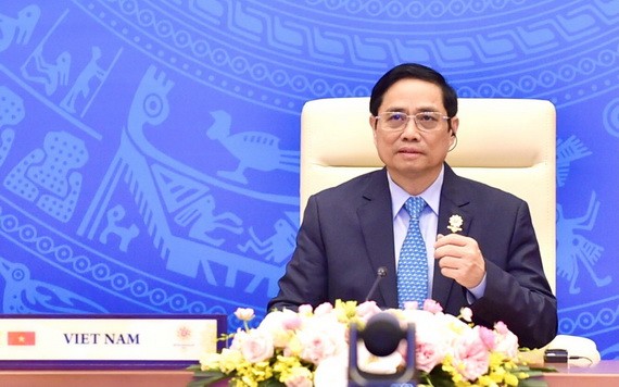 政府總理范明政出席第三十八屆東盟峰會並發表重要講話。（圖源：VGP）