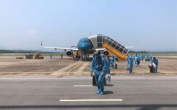 運送滯留國外的越南公民返鄉的航班。
