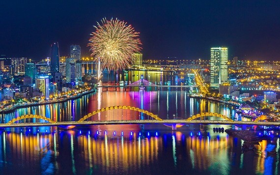 峴港市璀璨夜景。（圖源：互聯網）