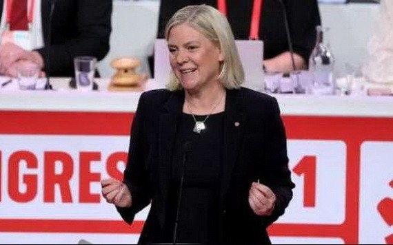 瑞典社會民主黨新黨魁安德松。（圖源：互聯網）