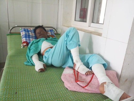 Anh Y. đang được điều trị tại Bệnh viện đa khoa tỉnh Quảng Trị