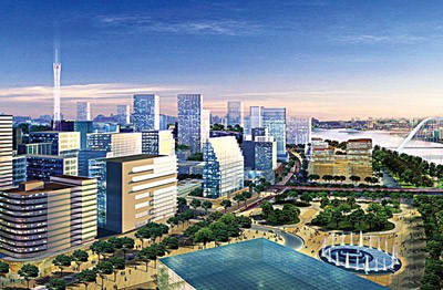 A view of Thu Thiem new urban area in the future in District 2, HCMC (Photo: SGGP)