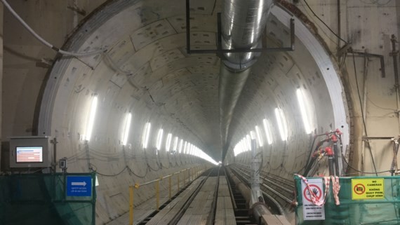 An under construction tunnel of Ben Thanh-Suoi Tien metro line in HCMC (Photo: SGGP)