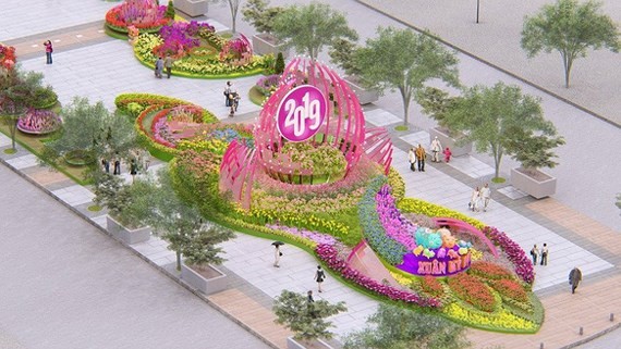 An artist’s impression of Nguyen Hue flower street for the coming Tet holiday