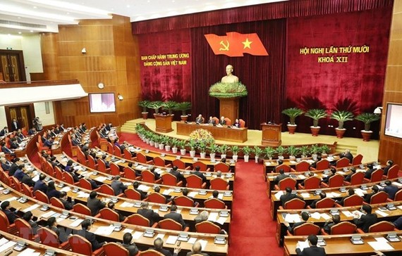 The 12th-tenure Party Central Committee opened its 10th meeting in Hanoi on May 16. (Photo: VNA)