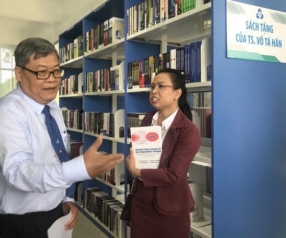 The area where books given by Dr. Vo Tan Huan to HCMC University of Technology are shelved in HCMC University of Technology (Photo: SGGP)