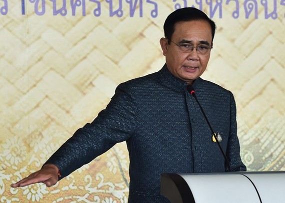 Thai Prime Minister Prayut Chan-o-cha speaks at at an event in Narathiwat province on January 21 (Photo: AFP/VNA)