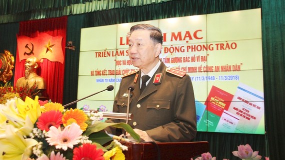  Thượng tướng Tô Lâm - Bộ trưởng Bộ Công an phát biểu tại buổi lễ