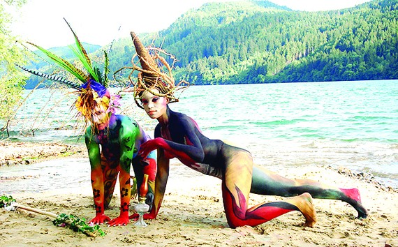 Tác phẩm body painting do họa sĩ Nguyễn Thị Mỹ Hạnh thực hiện trong lễ hội The World Body painting Festival tại Áo