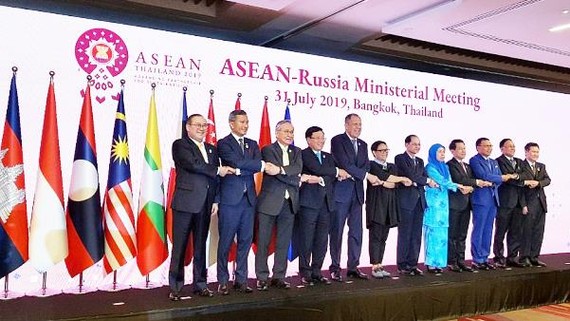 Các đại biểu dự Hội nghị Bộ trưởng Ngoại giao ASEAN-Nga. 