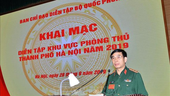Thượng tướng Phan Văn Giang phát biểu tại lễ khai mạc 