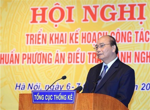 Thủ tướng Nguyễn Xuân Phúc phát biểu chỉ đạo hội nghị. Ảnh: TTXVN