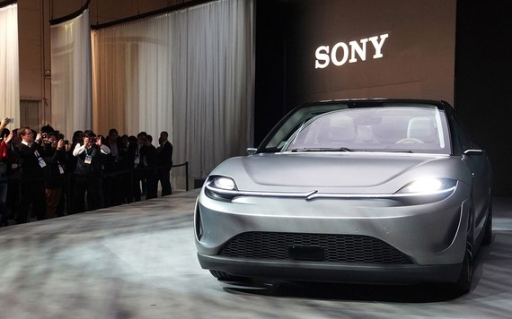 Sony trình làng xe điện Vision-S tại Triển lãm điện tử tiêu dùng (CES) 2020 diễn ra ở Las Vegas, Mỹ. 