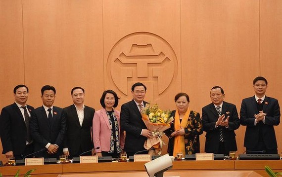 Bí thư Thành ủy Hà Nội Vương Đình Huệ được bầu làm Trưởng đoàn ĐBQH Hà Nội. Ảnh: VGP.