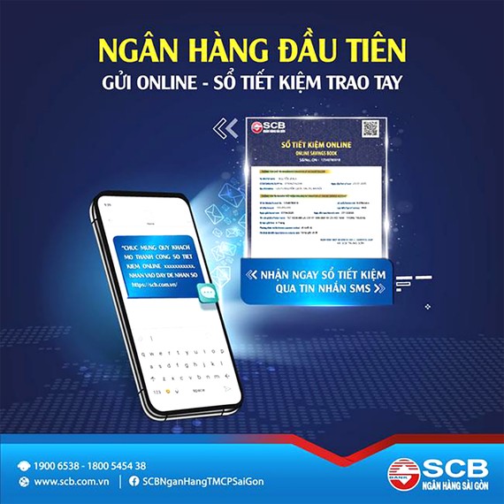 SCB Chính thức ra mắt tính năng “nhận sổ tiết kiệm online” qua SMS