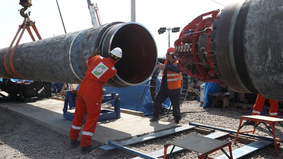 Công nhân làm việc tại dự án Nord Stream 2