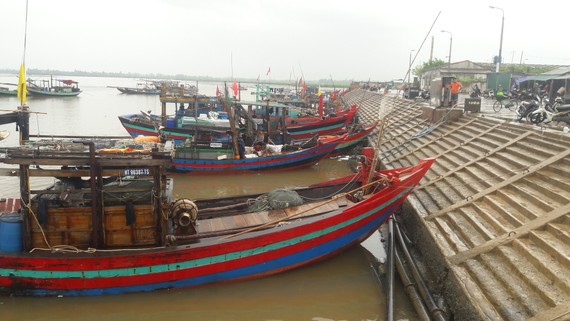 Khu vực cảng cá Cửa Sót ở xã Thạch Kim, huyện Lộc Hà, tỉnh Hà Tĩnh