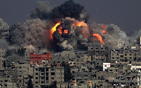 Vụ không kích nhằm đáp trả vụ tấn công bằng rocket vào các thị trấn của Israel trước đó cùng ngày. Ảnh: Nydailynews