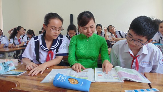 Một tiết lên lớp của cô và trò Trường THCS Lê Văn Tám (quận Bình Thạnh, TPHCM)