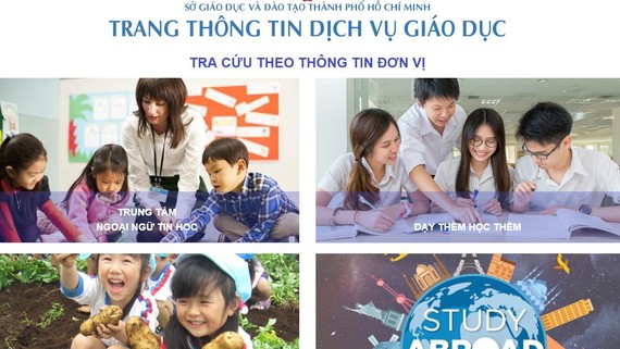 TPHCM ra mắt Trang thông tin dịch vụ giáo dục