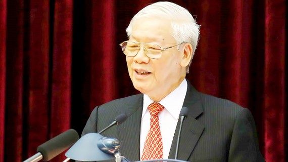 Tổng Bí thư, Chủ tịch nước Nguyễn Phú Trọng phát biểu bế mạc hội nghị