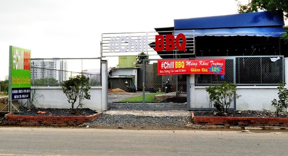 Một quán ăn xây dựng không phép tại Tiểu khu 3, KDC Bình Trị Đông