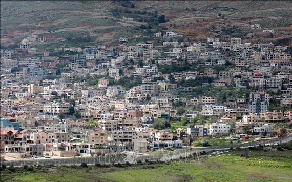 Hình ảnh thị trấn Majdal Shams trên Cao nguyên Golan do Israel chiếm đóng ngày 26-3-2019. Ảnh: TTXVN