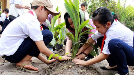 Trường học hưởng ứng hoạt động bảo vệ môi trường