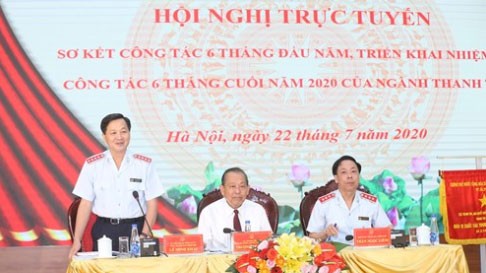 Thanh tra Chính phủ (TTCP) tổ chức hội nghị trực tuyến sơ kết công tác 6 tháng đầu năm, triển khai nhiệm vụ công tác 6 tháng cuối năm 2020. Nguồn: thanhtravietnam.vn 
