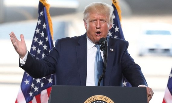 Tổng thống Mỹ Donald Trump phát biểu tại thành phố Yuma, bang Arizona hôm 18-8