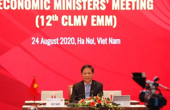 Bộ trưởng Bộ Công Thương Trần Tuấn Anh đại diện đoàn Việt Nam tại CLMV EMM 12. Ảnh: PV