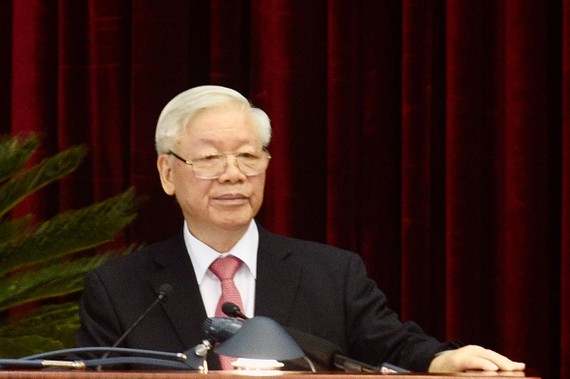 Tổng Bí thư, Chủ tịch nước Nguyễn Phú Trọng phát biểu tại Hội nghị lần thứ 13  Ban Chấp hành Trung ương Đảng khóa XII