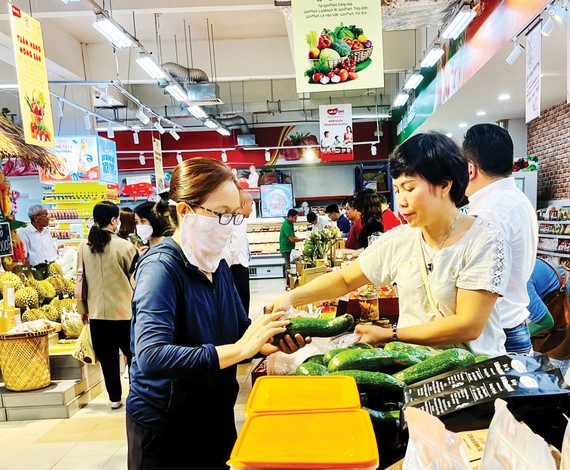Khách chọn mua bơ Tây Nguyên tại siêu thị WinMart Cộng Hòa, quận Tân Bình, TPHCM